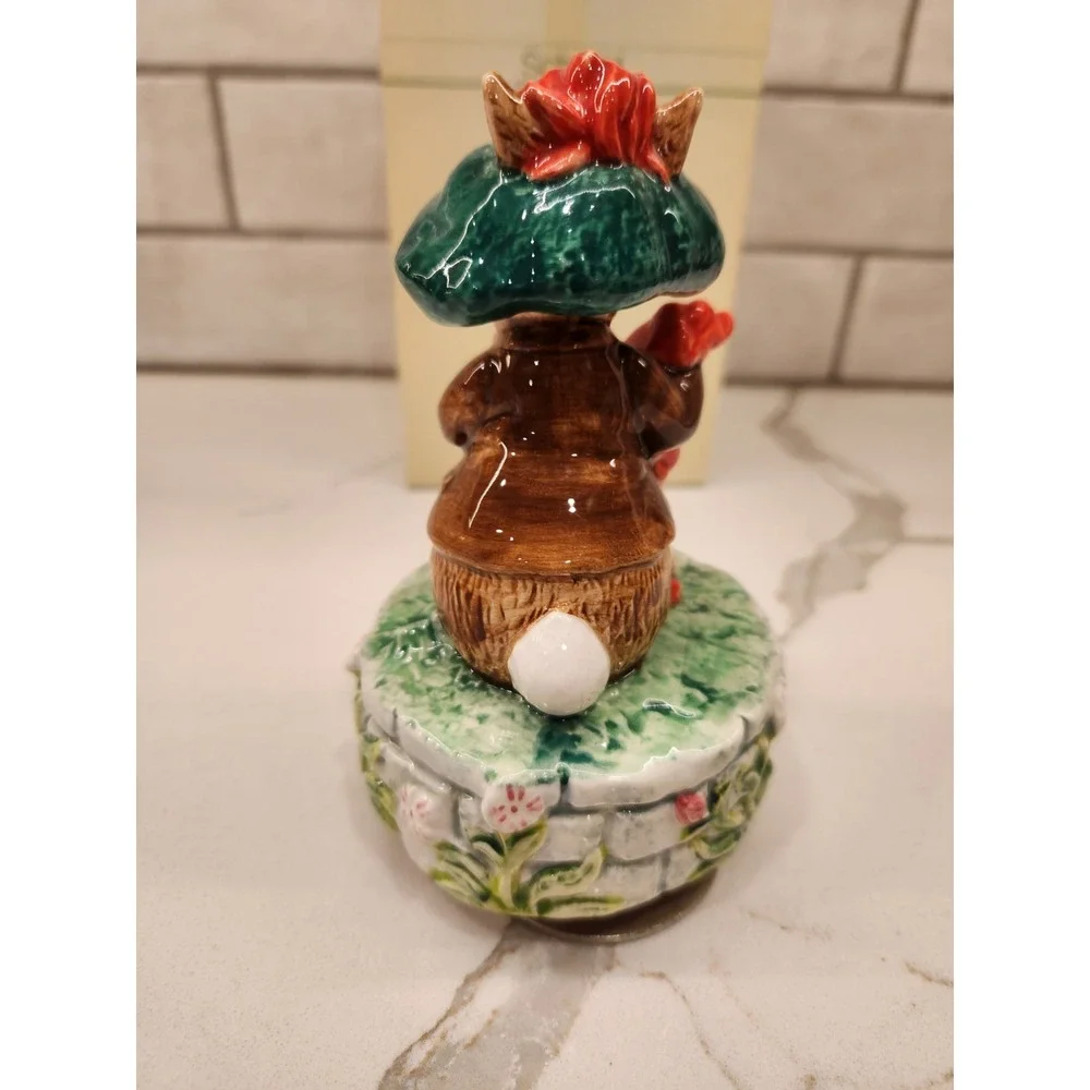 Vintage Schmid Benjamin Bunny Figurine Music Box – Beatrix Potter With Box